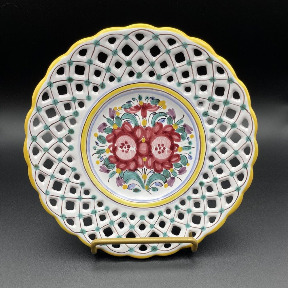 Vintage Modra Signed Decorative Ceramic Plate